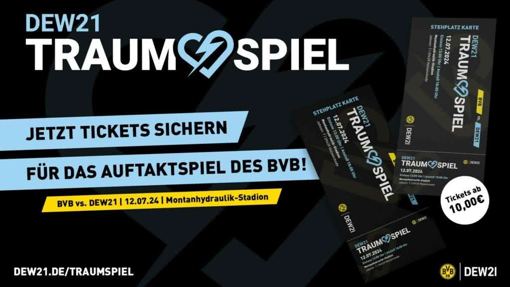 Traumspiel DEW21 – BVB Ticketverkauf startet